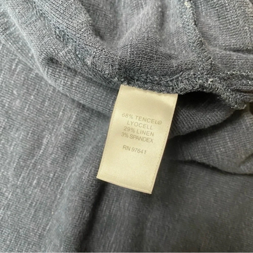 J. Jill Women's Navy Blue Tencel Linen Open Boxy Soft Cardigan Size XSP Coastal